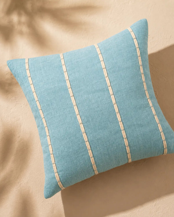 Air Blue Stitch Cushion Cover Aaraamya