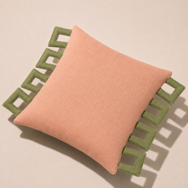 Apricot Frame Cushion Cover Aaraamya