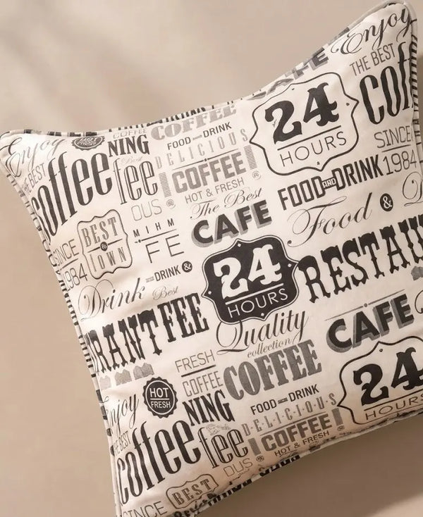 Cafe Tales Cushion Cover Aaraamya