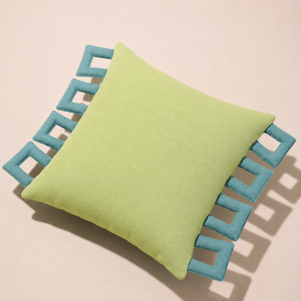 Lime Frame Cushion Cover Aaraamya