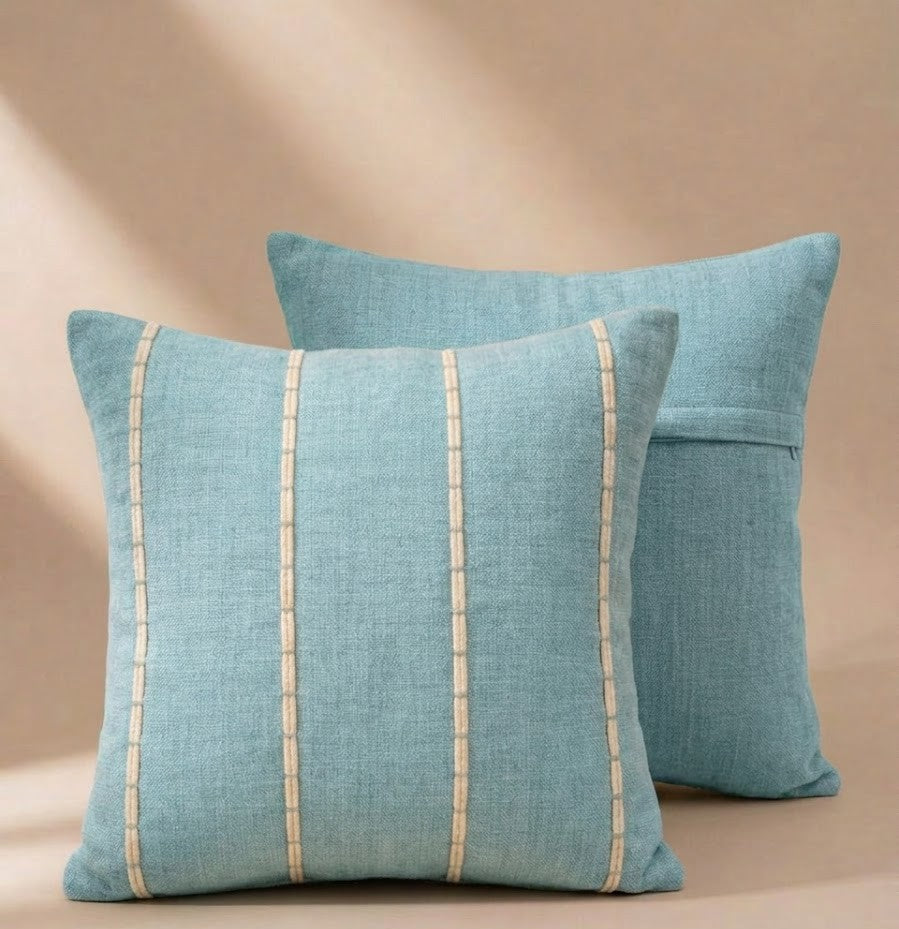 Air Blue Stitch Cushion Cover