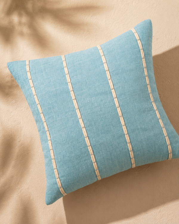 Air Blue Stitch Cushion Cover