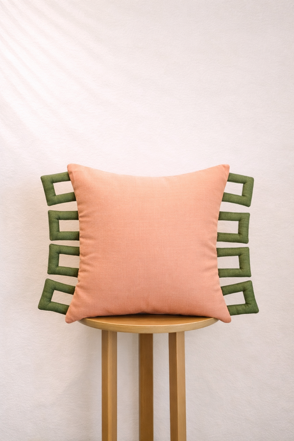 Apricot Frame Cushion Cover Aaraamya