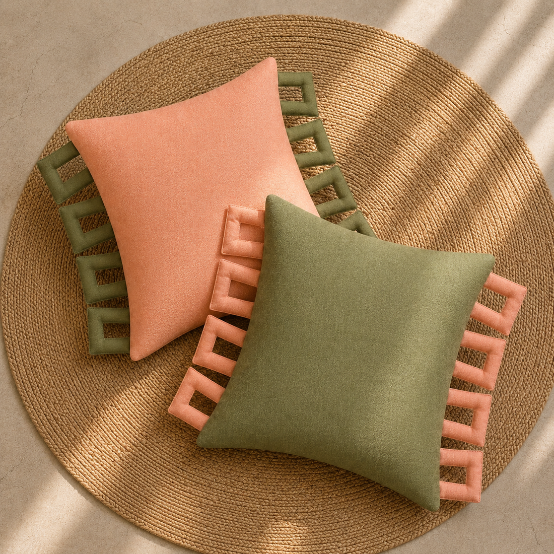 Olive Frame Cushion Cover