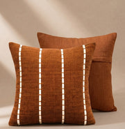 Burnt Caramel Stitch Cushion Cover
