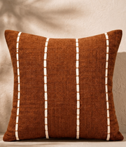 Burnt Caramel Stitch Cushion Cover