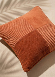 Burnt Terracotta Axis Grid Cushion Cover
