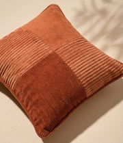 Burnt Terracotta Axis Grid Cushion Cover