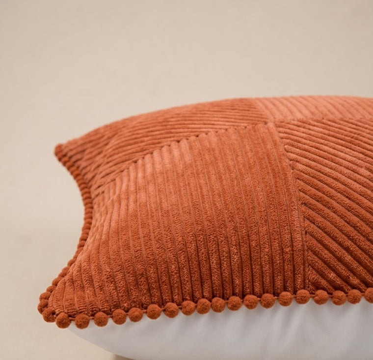 Burnt Terracotta Tiltline Cushion Cover