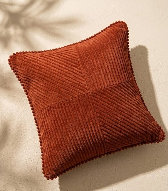Burnt Terracotta Tiltline Cushion Cover