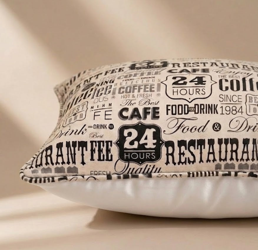 Cafe Tales Cushion Cover