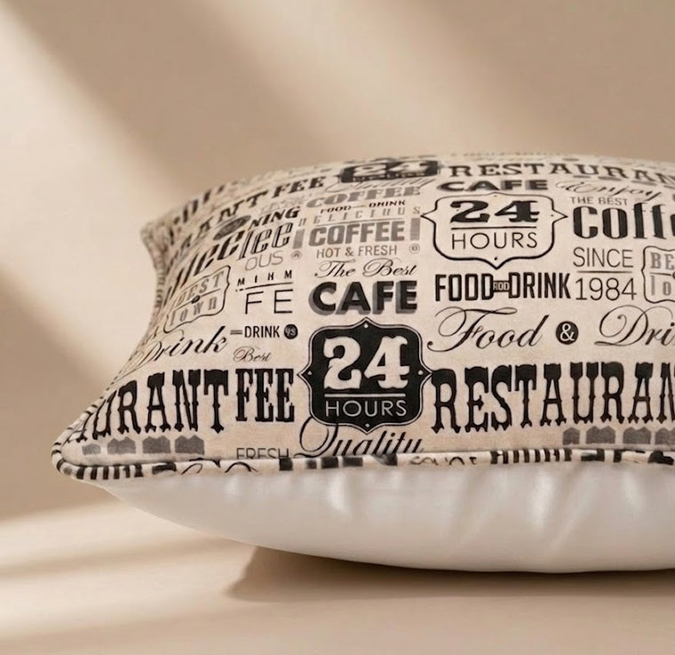 Cafe Tales Cushion Cover