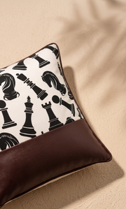 Checkmate Cushion Cover - Burgundy