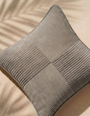 Cloud Gray Axis Grid Cushion Cover