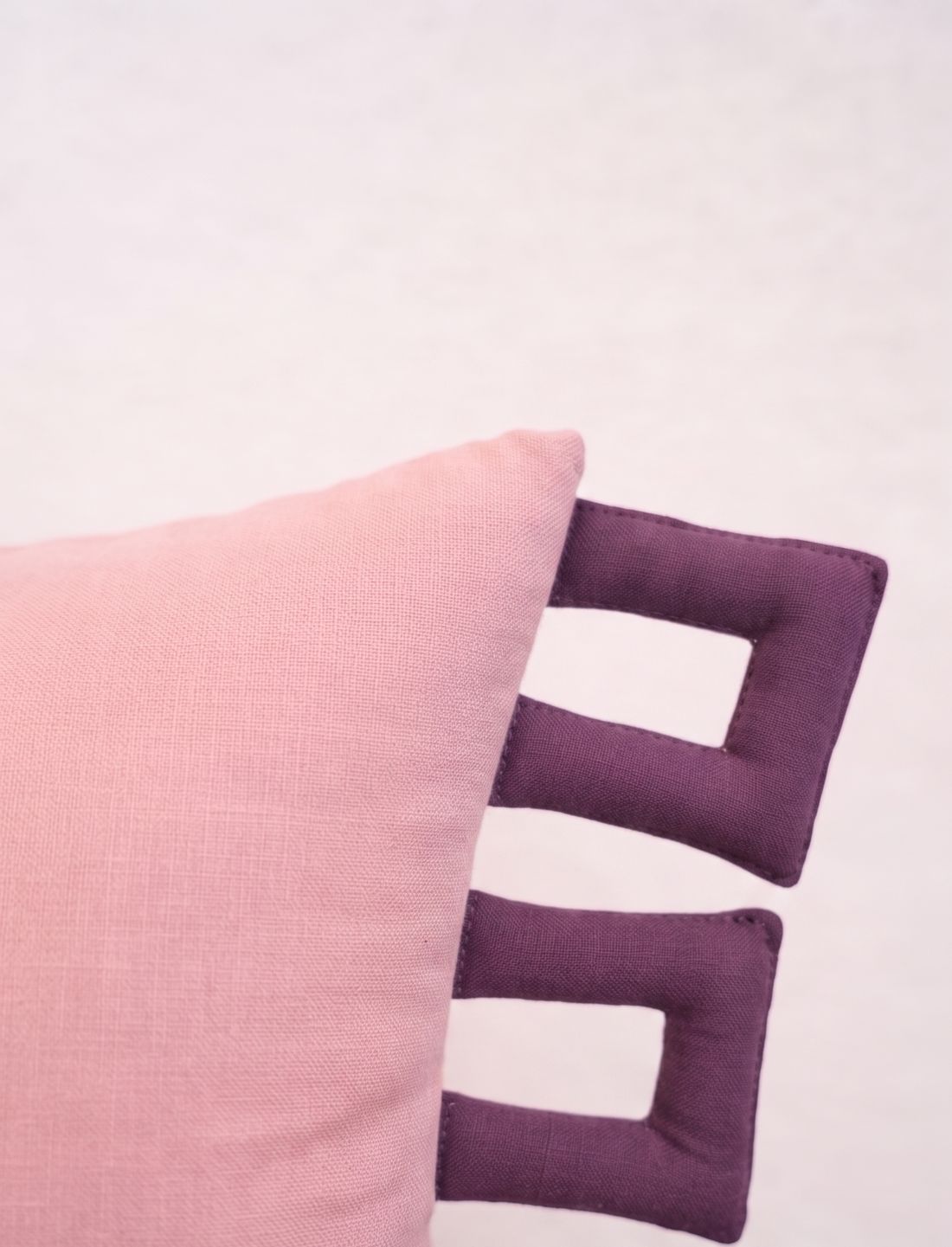 Dusty Rose Frame Cushion Cover Aaraamya