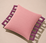 Dusty Rose Frame Cushion Cover Aaraamya