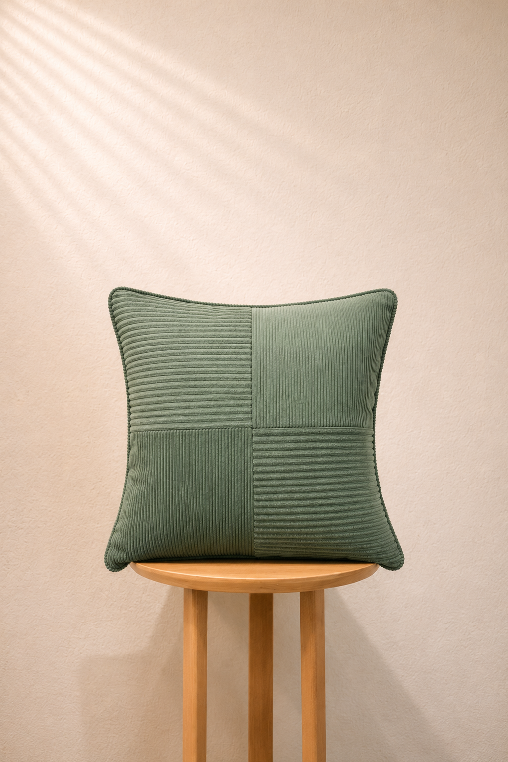 Gray Green Axis Grid Cushion Cover