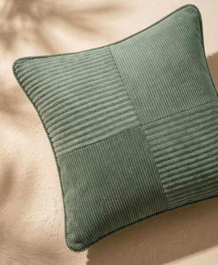 Gray Green Axis Grid Cushion Cover