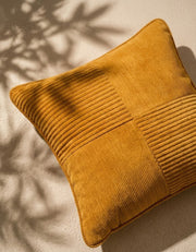 Harvest Gold Axis Grid Cushion Cover