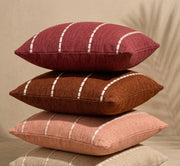 Burnt Caramel Stitch Cushion Cover Aaraamya