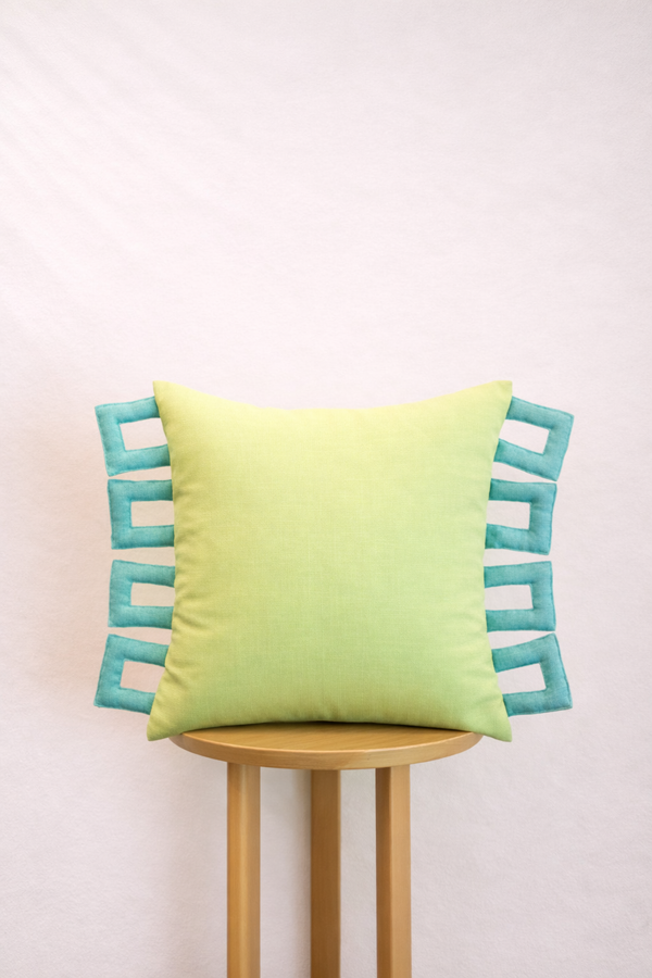 Lime Frame Cushion Cover Aaraamya