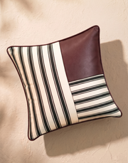 Linear Cushion Cover - Burgundy