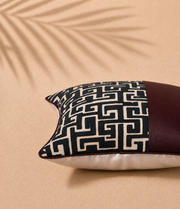 Maze Cushion Cover - Burgundy