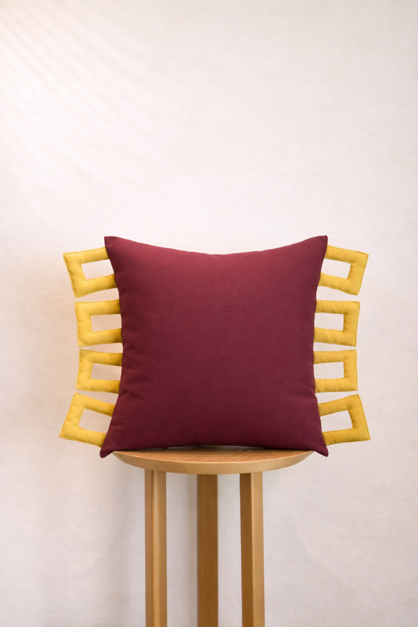 Merlot Frame Cushion Cover Aaraamya