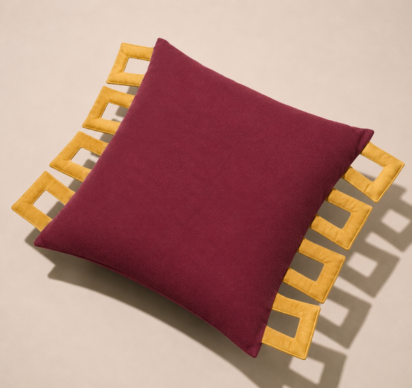 Merlot Frame Cushion Cover Aaraamya