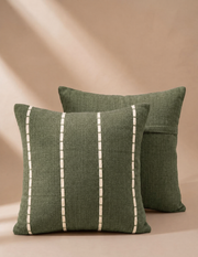 Moss Grey Stitch Cushion Cover
