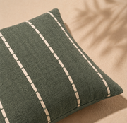 Moss Grey Stitch Cushion Cover