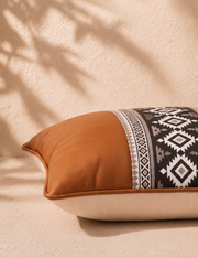 Nomad Band Cushion Cover - Cognac Brown