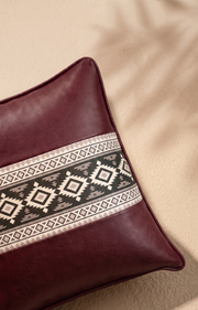 Nomad Band Cushion Cover - Burgundy