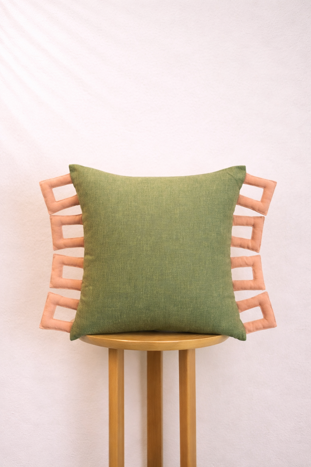Olive Frame Cushion Cover Aaraamya