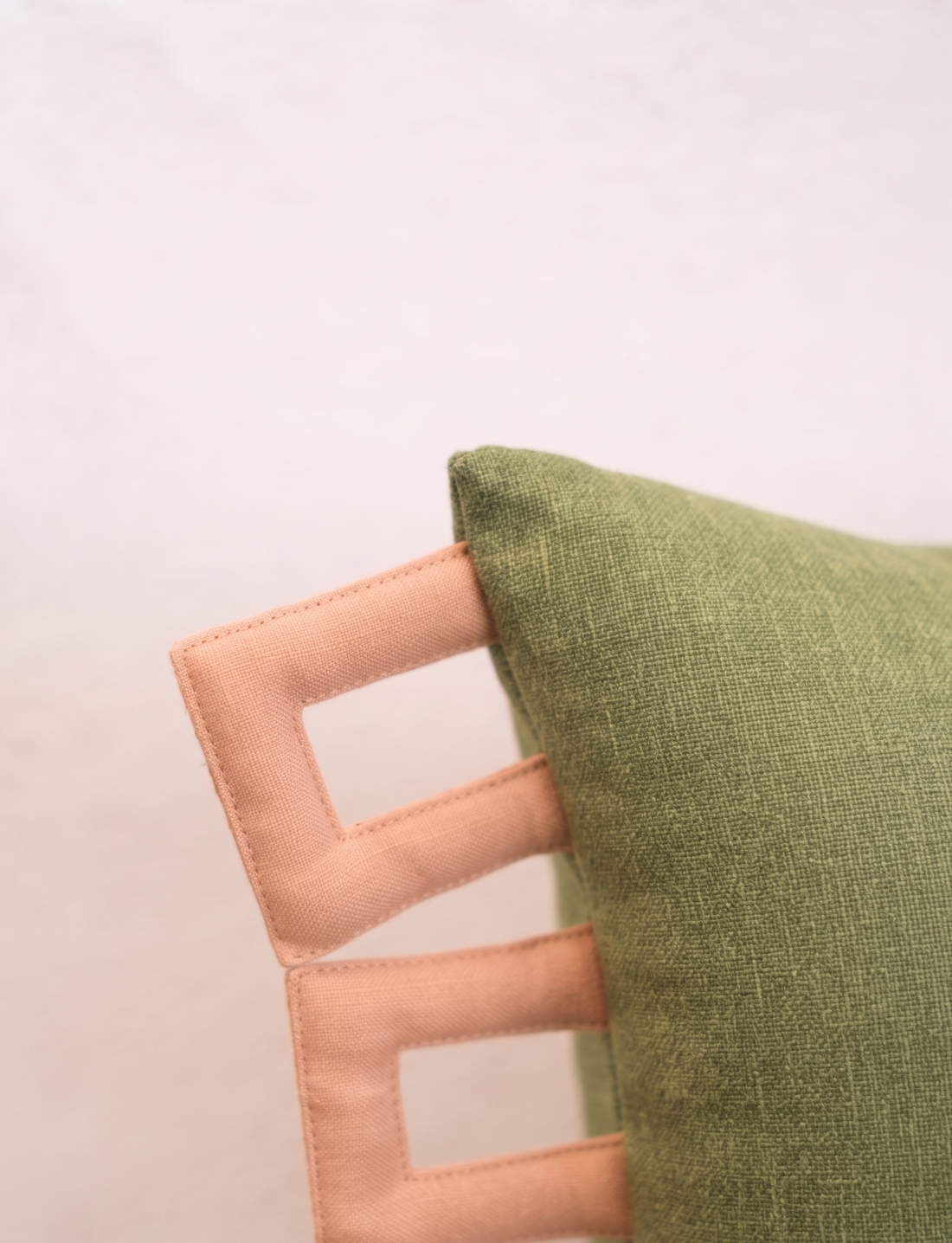 Olive Frame Cushion Cover Aaraamya