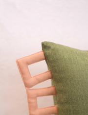 Olive Frame Cushion Cover Aaraamya