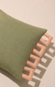 Olive Frame Cushion Cover Aaraamya
