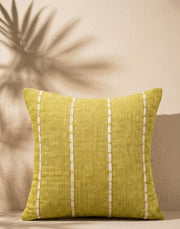 Golden Olive Stitch Cushion Cover