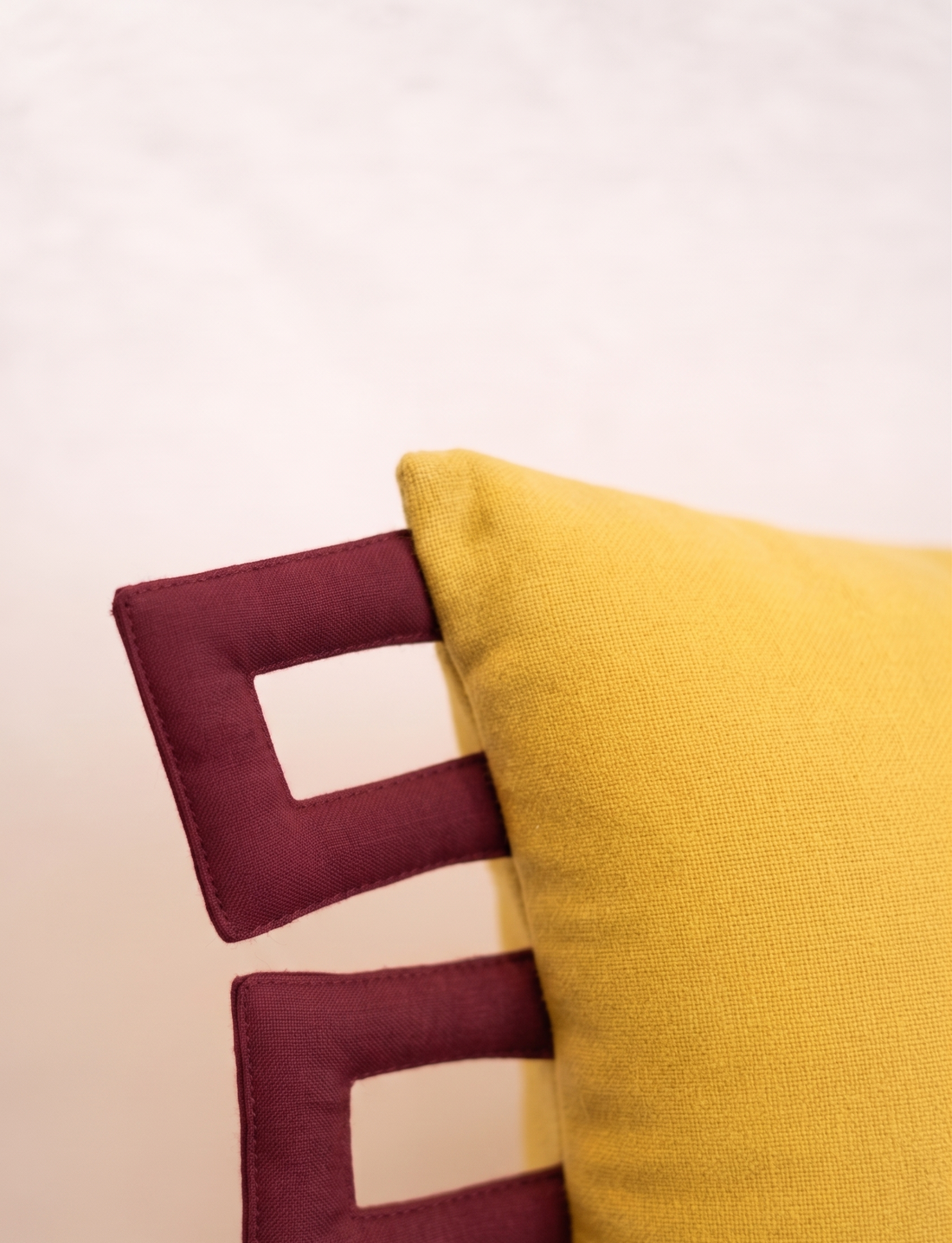 Saffron Frame Cushion Cover Aaraamya