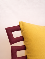 Saffron Frame Cushion Cover Aaraamya