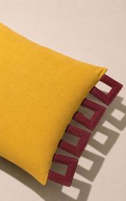 Saffron Frame Cushion Cover Aaraamya