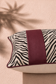 Wild Lines Cushion Cover - Burgundy
