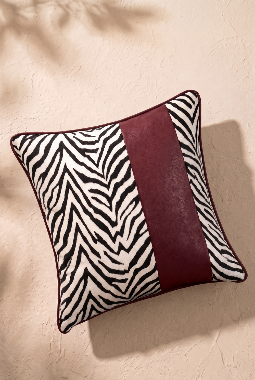 Wild Lines Cushion Cover - Burgundy