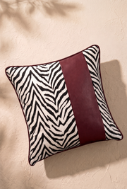 Wild Lines Cushion Cover - Burgundy